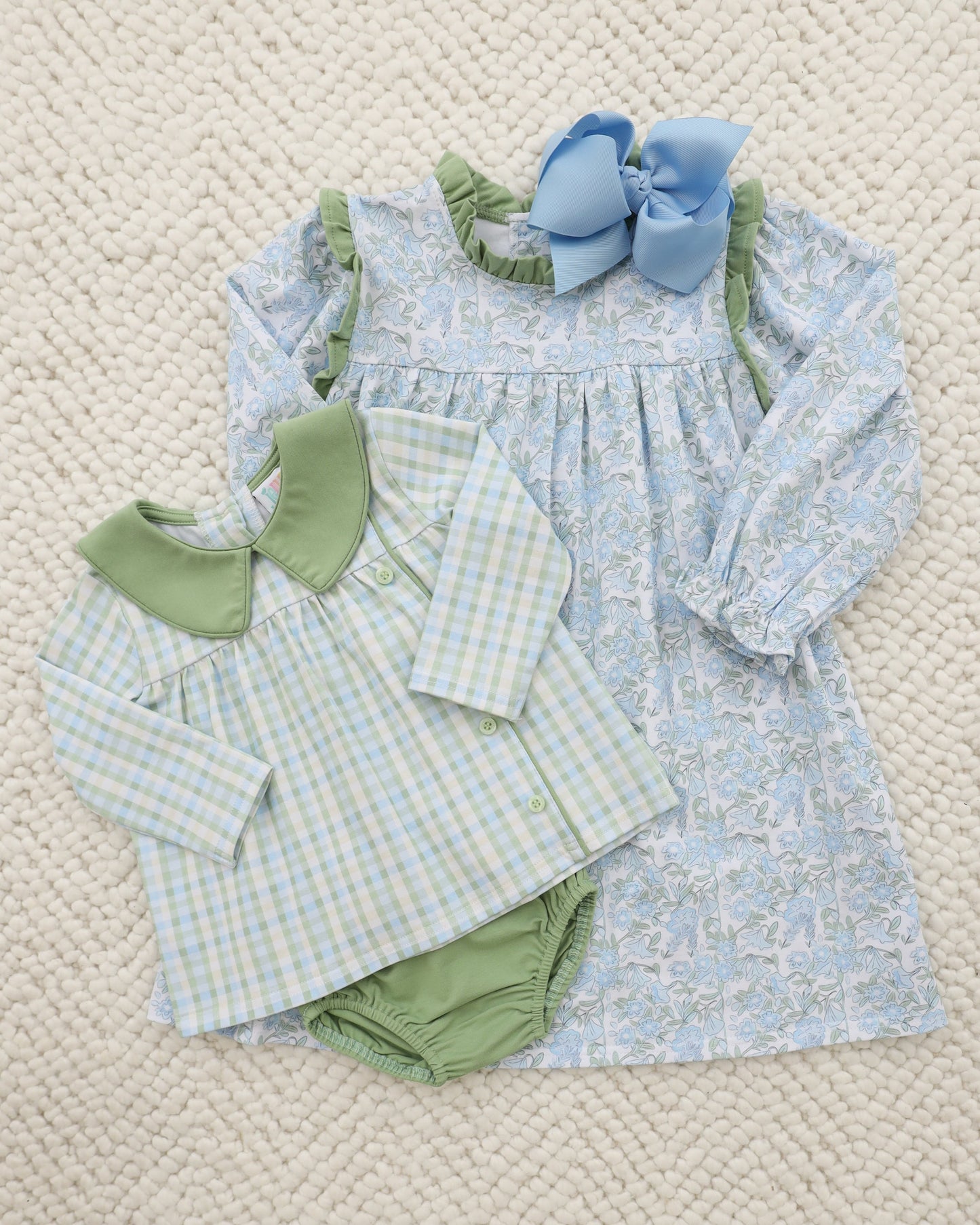 Jellybean by Smock Candy Basin Plaid Liam Diaper Set