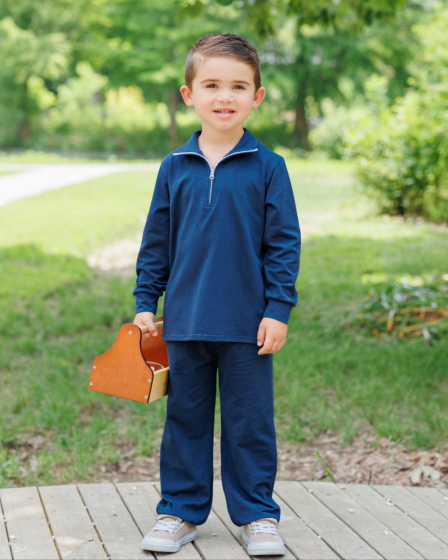 Jellybean by Smock Candy Evan Pullover Set - Navy