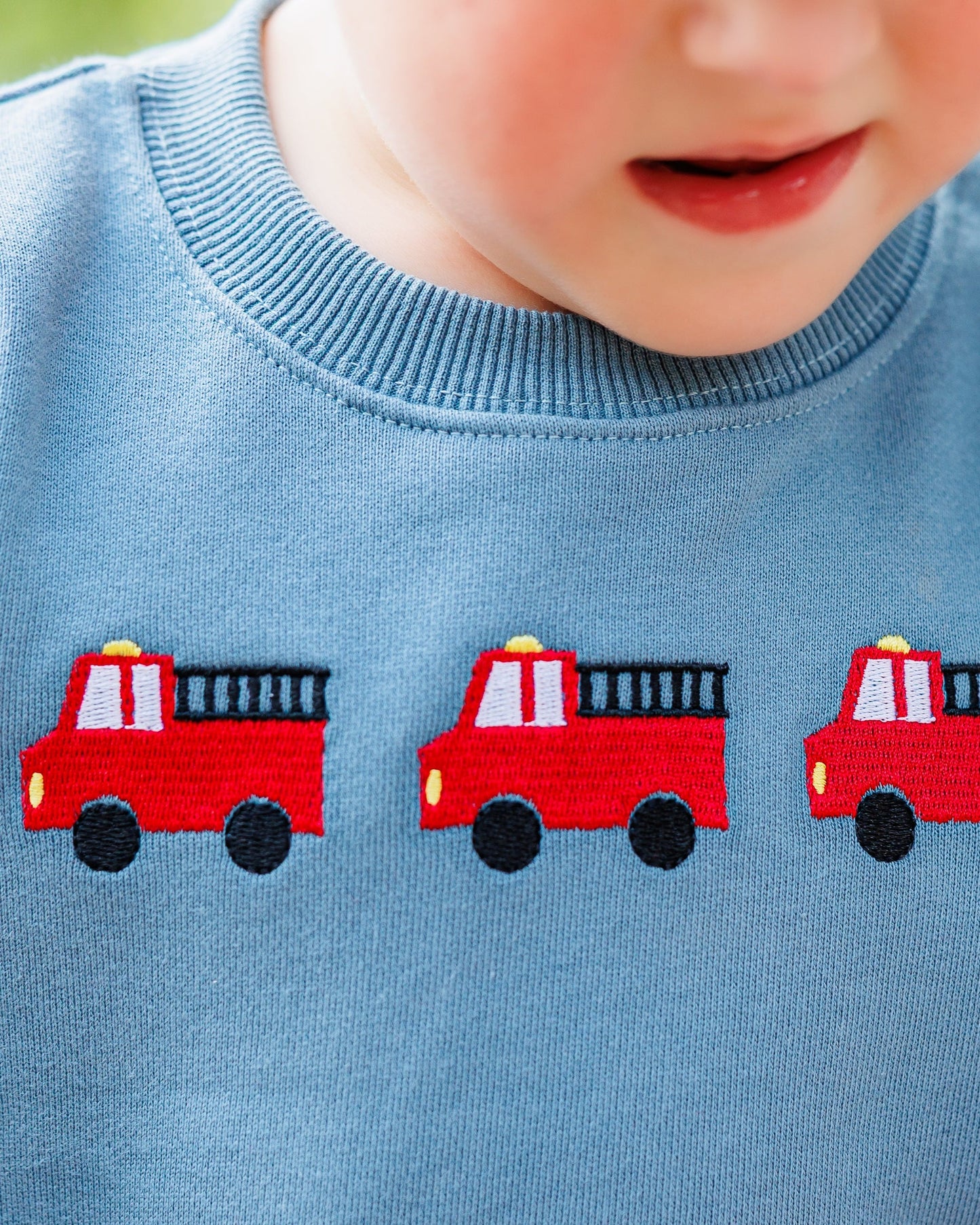 Jellybean by Smock Candy Firetruck Trio French Terry Pullover