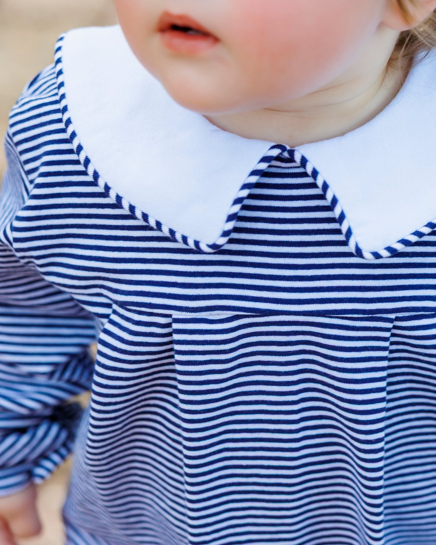 Jellybean by Smock Candy Henry Romper - Navy Stripe