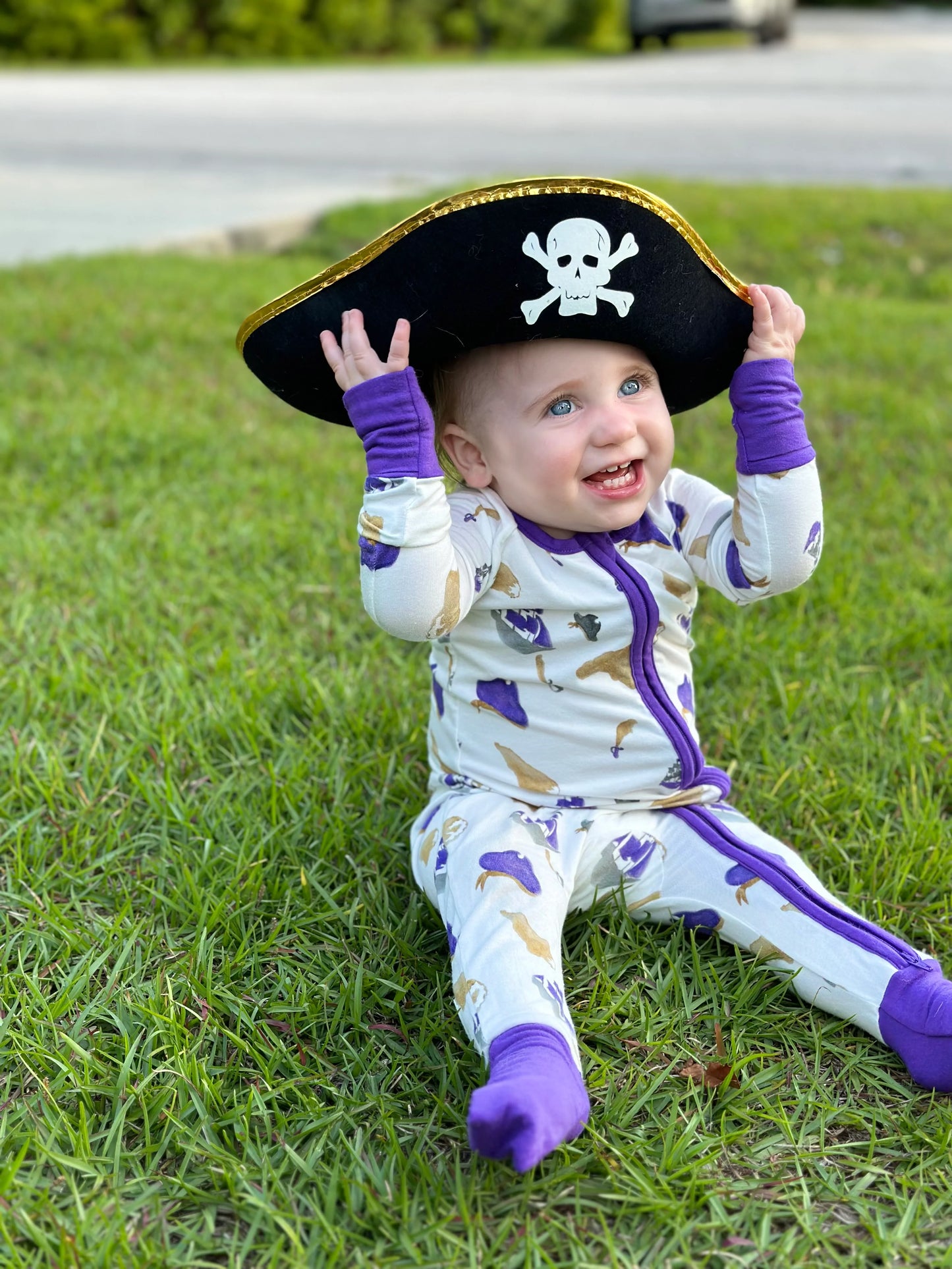 Hey Sis Designs Baby Buccaneer Zipper Footie