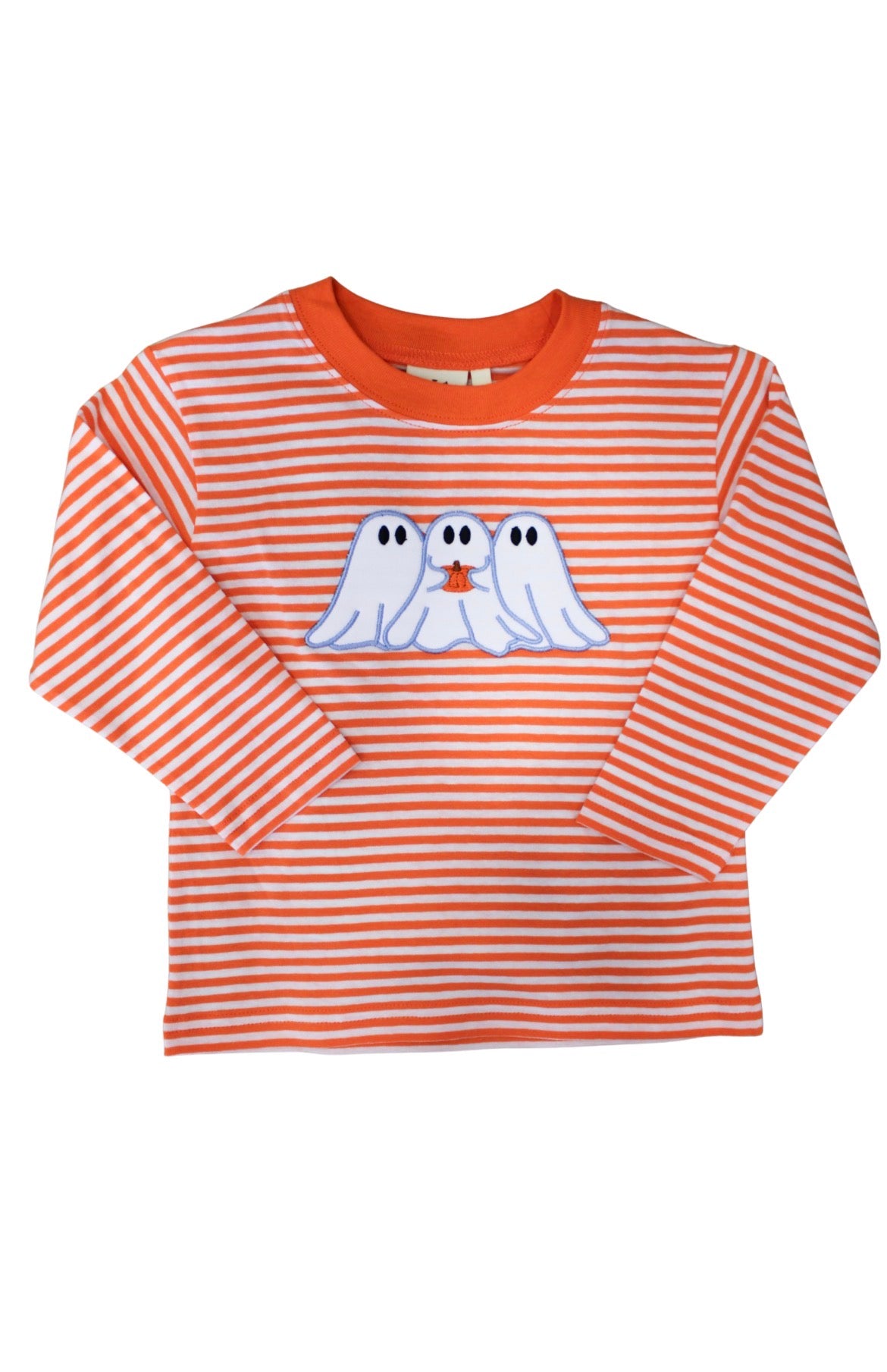 Luigi Kids Orange Stripe Ghost Trio LS Tee