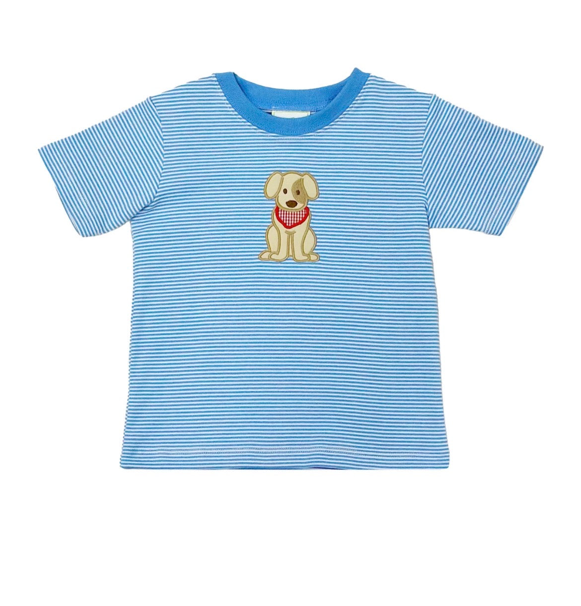 Zuccini Kids Labrador Harry's Play Tee-Periwinkle Bitty Stripe Knit