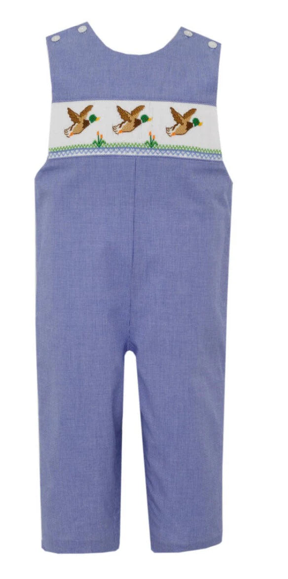 Anavini Royal Blue Microcheck Mallard Ducks Long Jon Jon