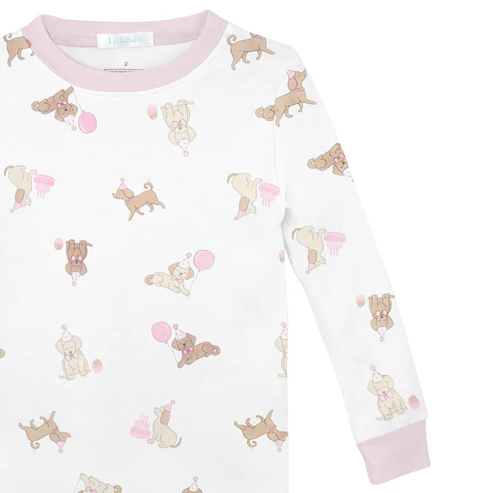 Lyda Baby Girls Birthday Pup 2 piece PJ set