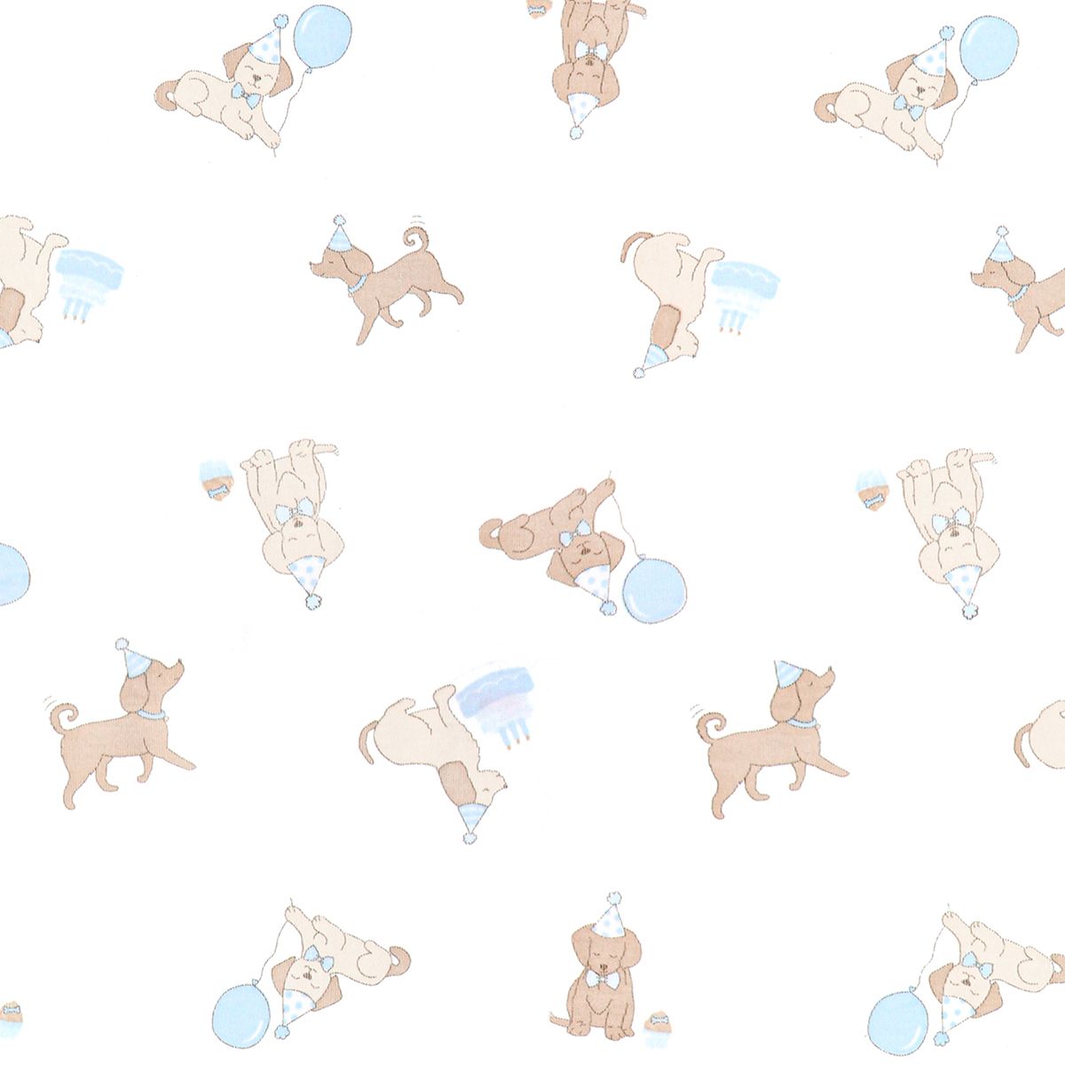 Lyda baby Birthday Puppy Boys Zipper Footie