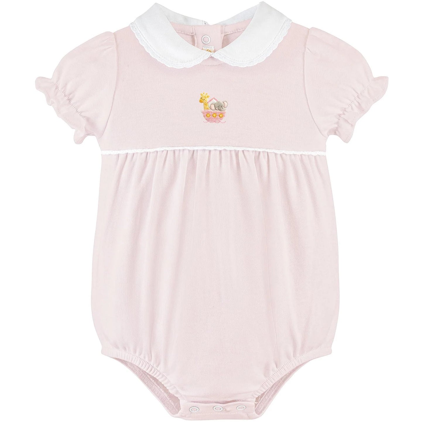 Baby Club Chic Noah's Ark-Pink Bubble with Round Collar