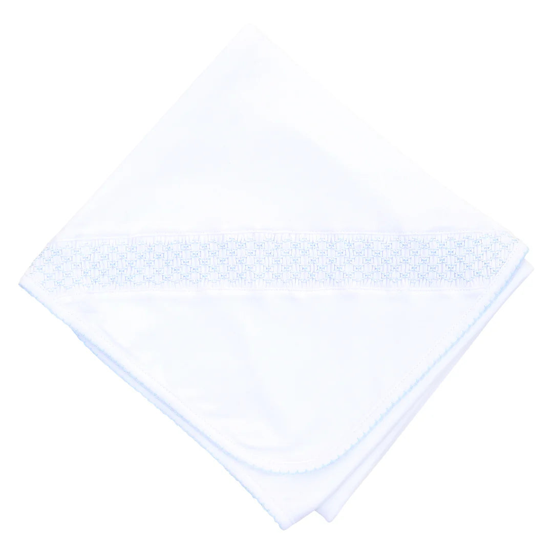 Magnolia Baby Essentials Smocked Blanket-Blue