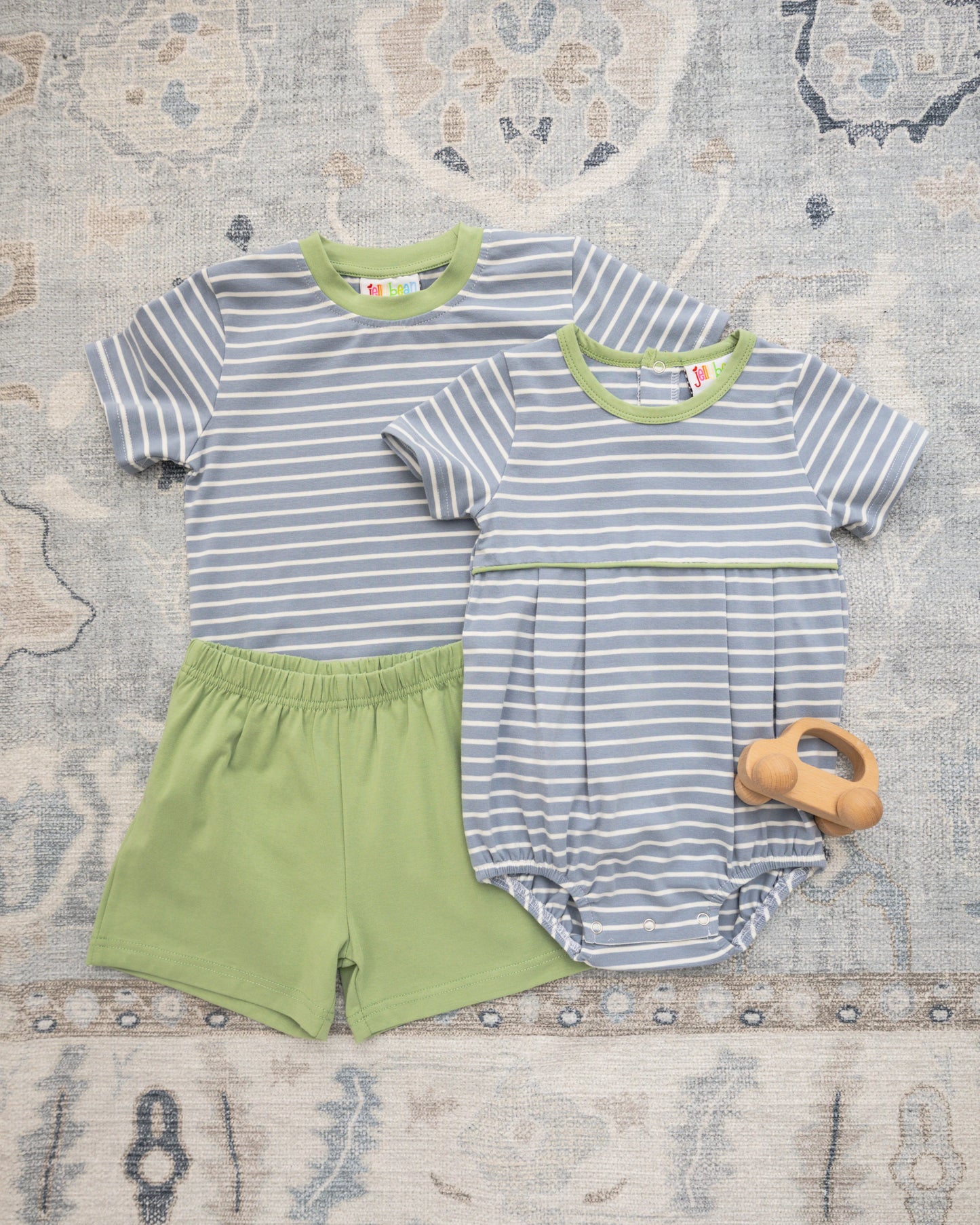 Jellybean Graham Short Set- Slate and Sage