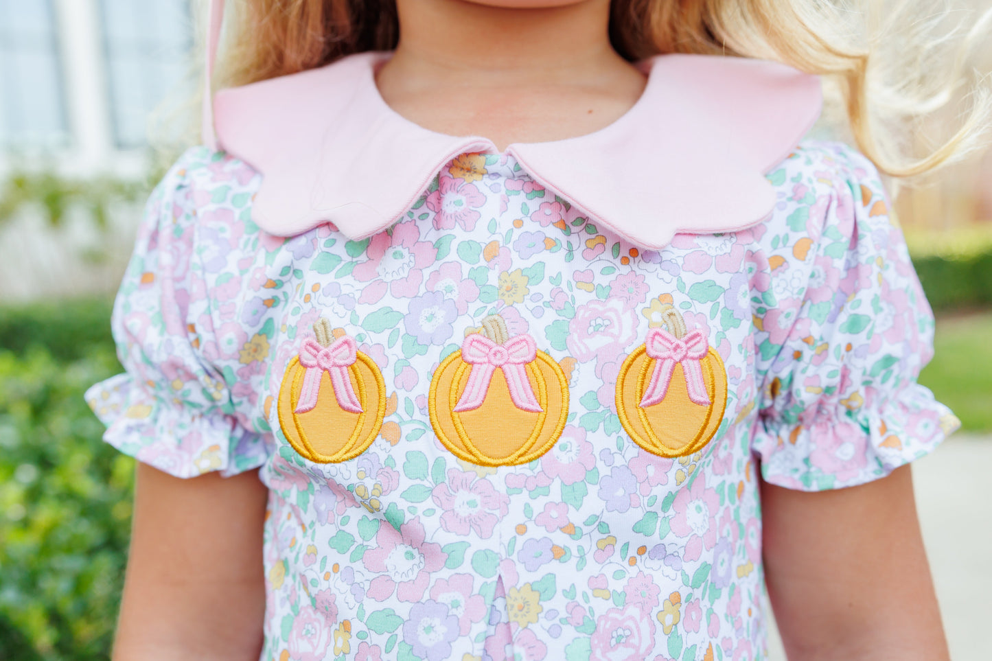 Trotter Street Kids Pumpkin Floral Dress