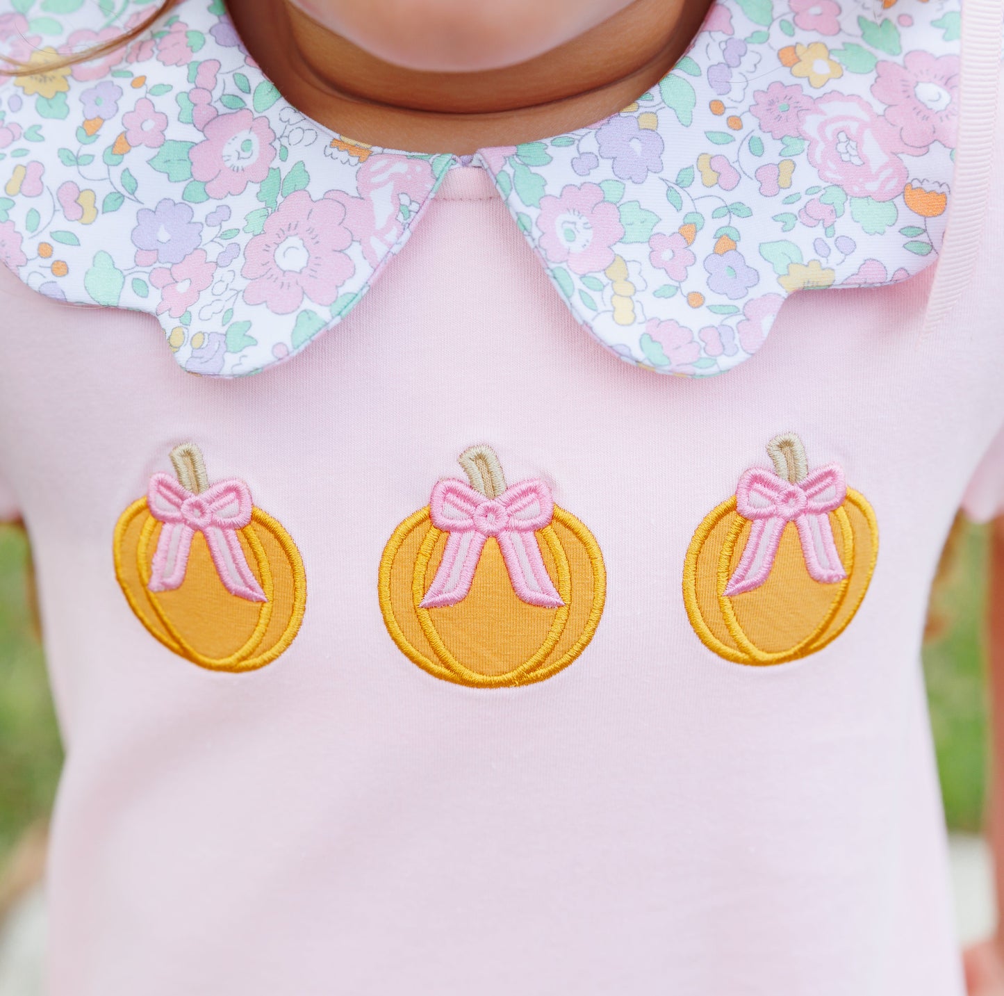 Trotter Street Kids Pumpkin Floral Short Set