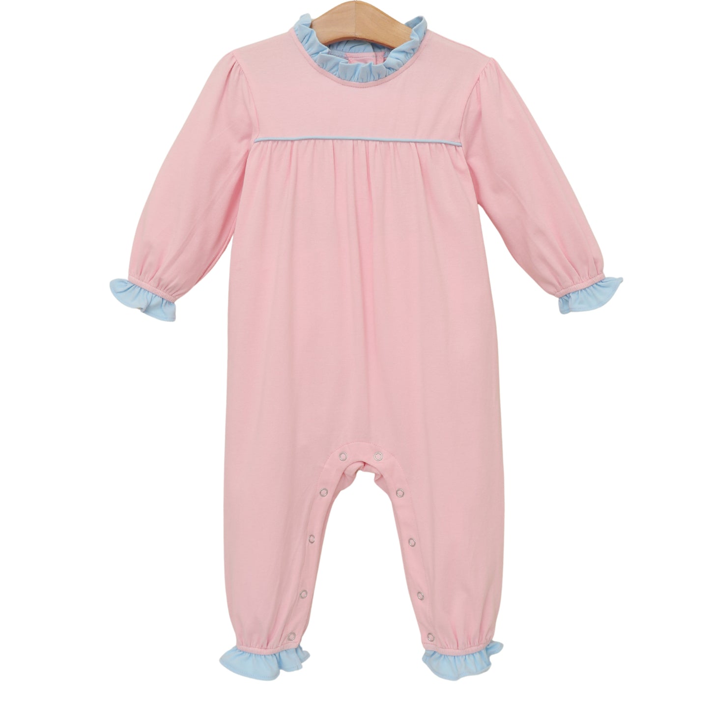 Jellybean by Smock Candy Annie Romper - Light Pink/Light Blue