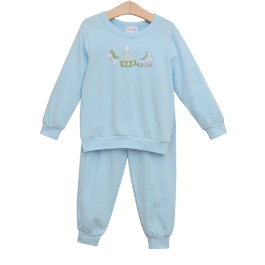 Jellybean by Smock Candy Around the Rink Jogger Set - Light Blue