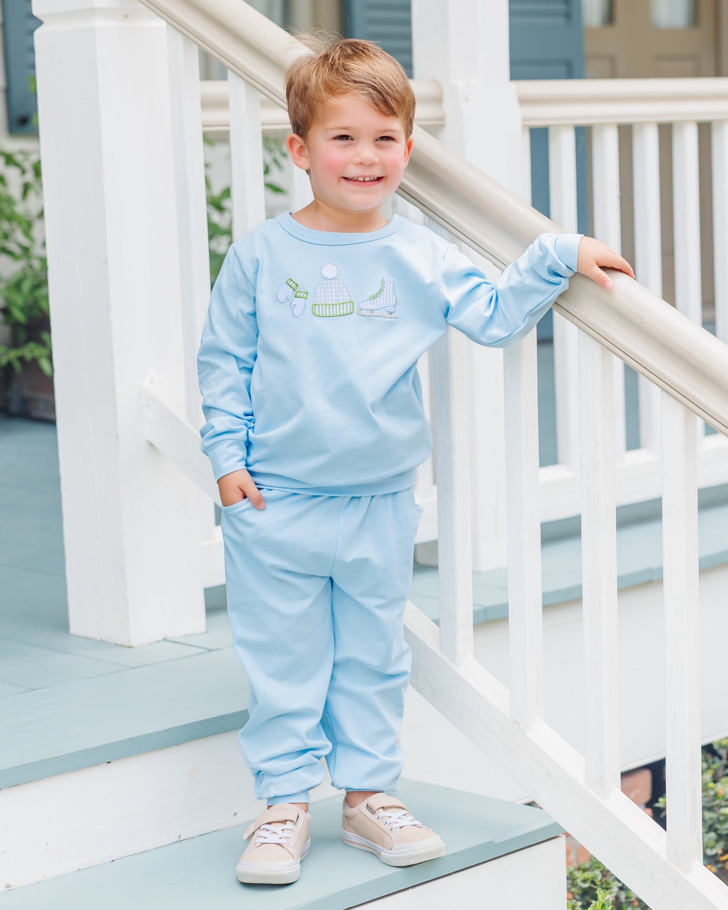 Jellybean by Smock Candy Around the Rink Jogger Set - Light Blue