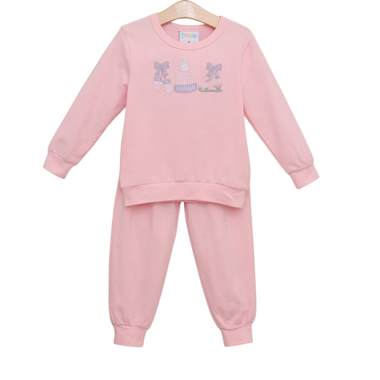 Jellybean by Smock Candy Around the Rink Jogger Set - Light Pink