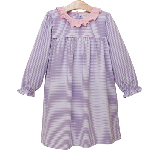 Jellybean by Smock Candy Audrey Dress - Lavender Stripe/Light Pink