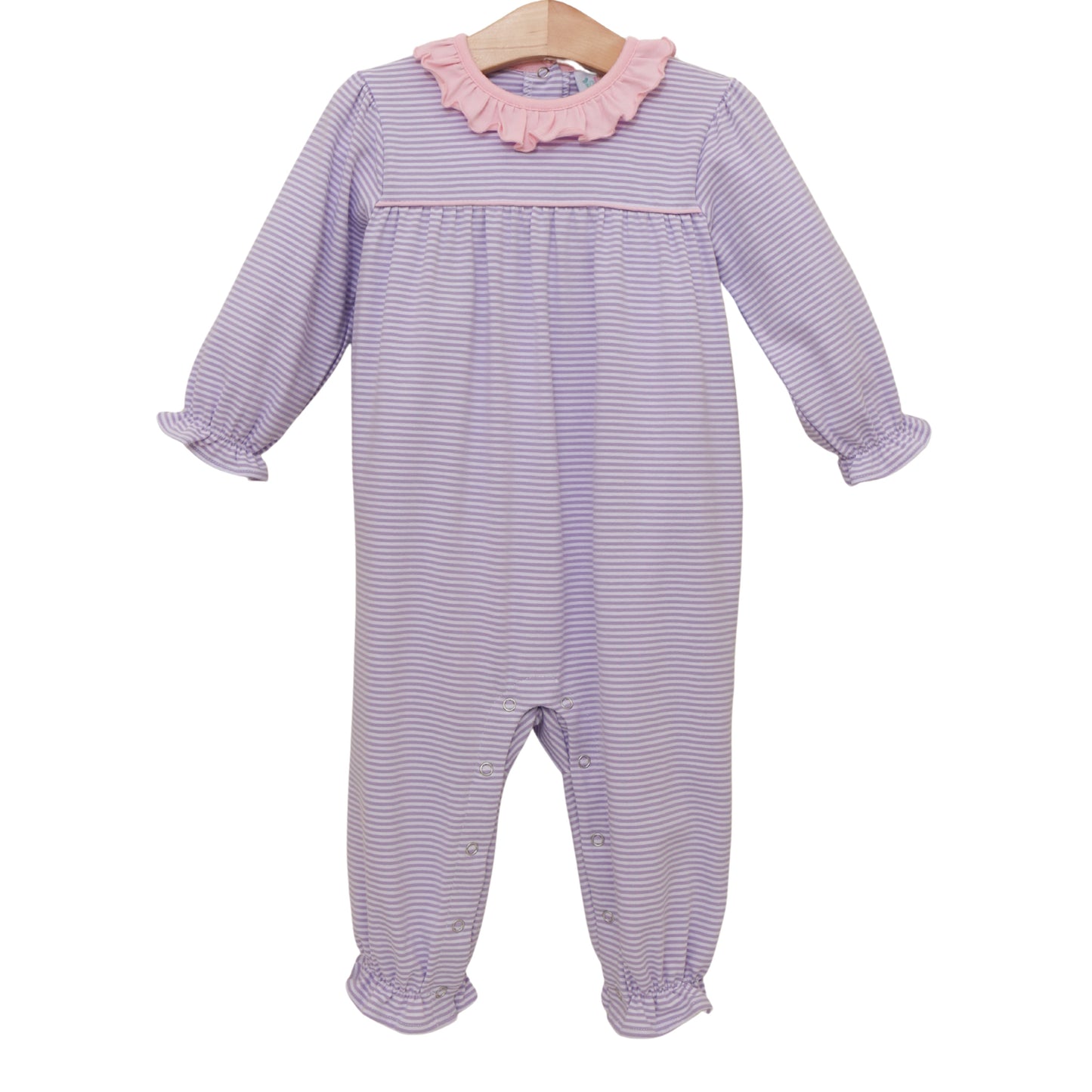Jellybean by Smock Candy Audrey Romper - Lavender Stripe/Light Pink