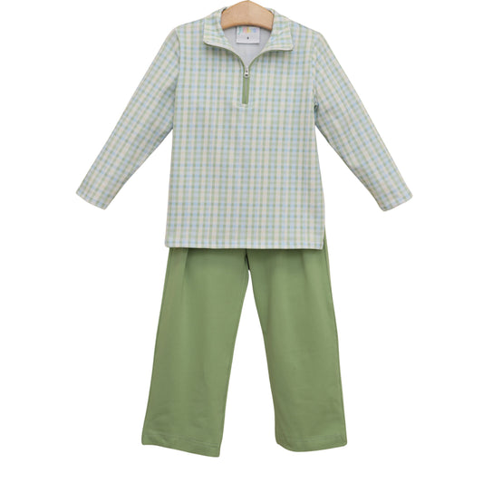 Jellybean by Smock Candy Basin Plaid Evan Pullover Pants Set