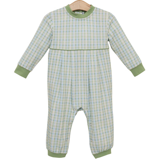 Jellybean by Smock Candy Basin Plaid Patrick Romper