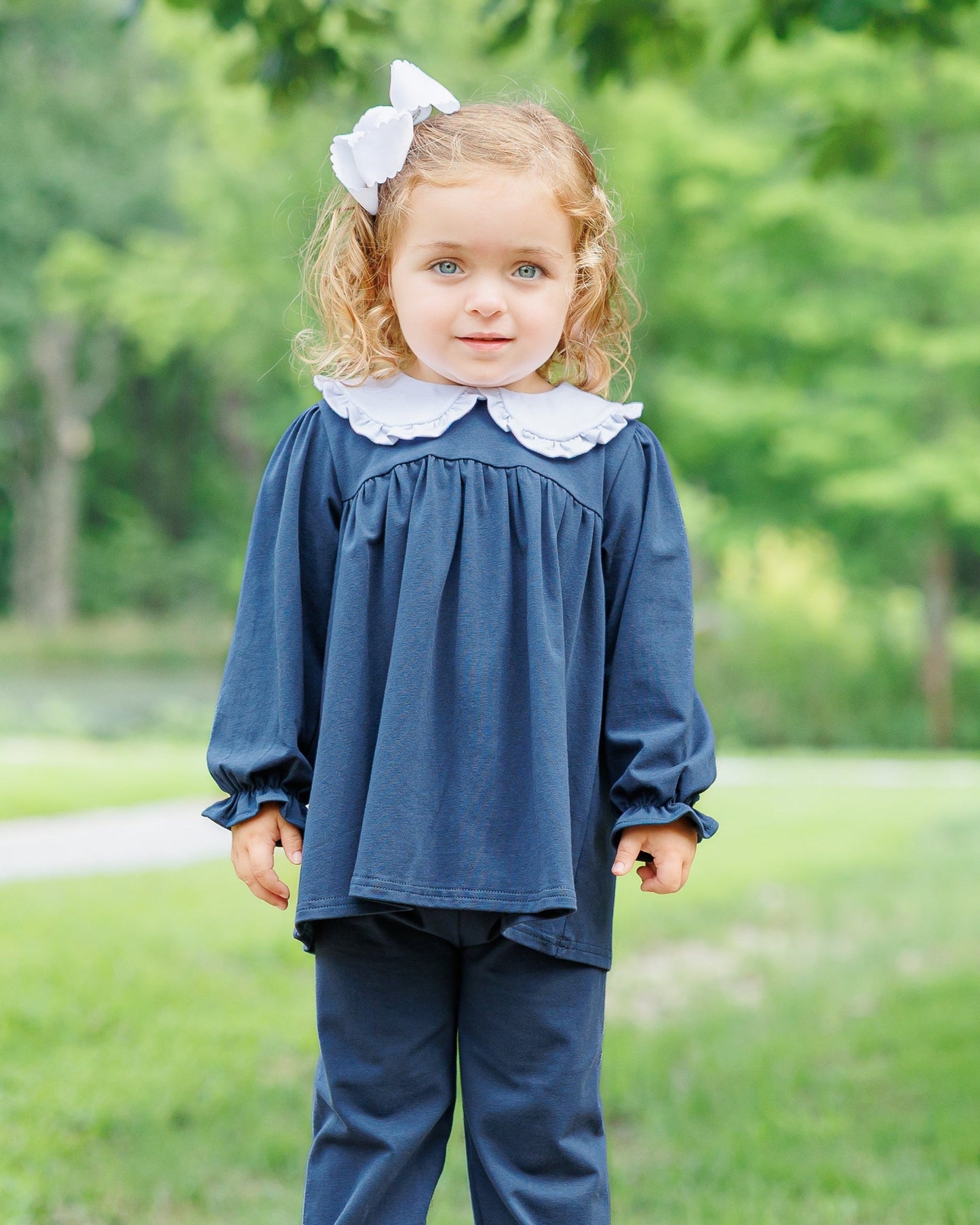 Jellybean by Smock Candy Catherine Bloomer Pants Set-Navy