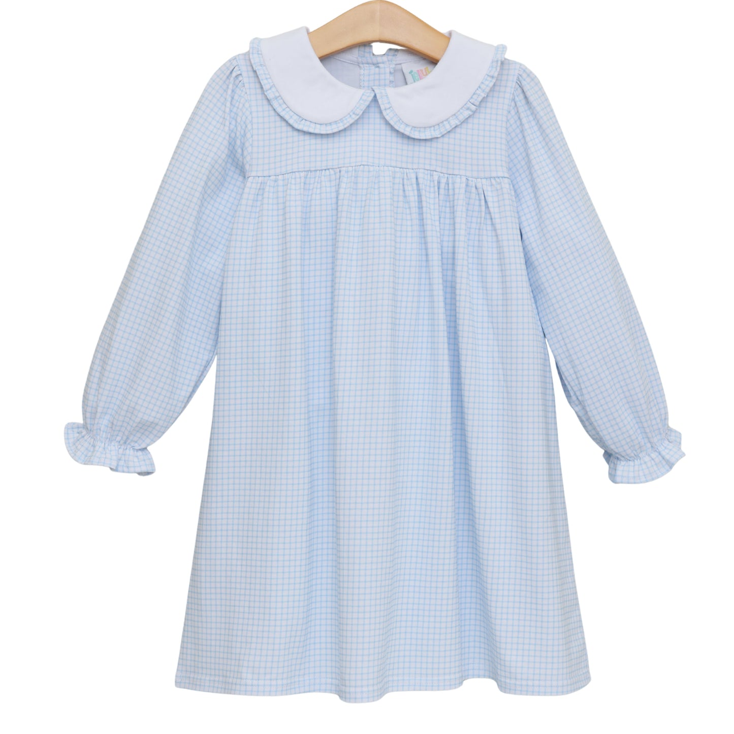 Jellybean by Smock Candy Catherine Dress - Light Blue Windowpane