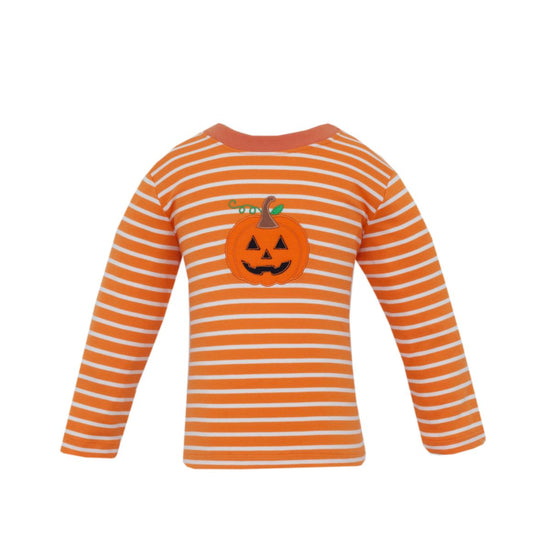 Claire & Charlie Jack O'Lantern Orange Stripe T-shirt