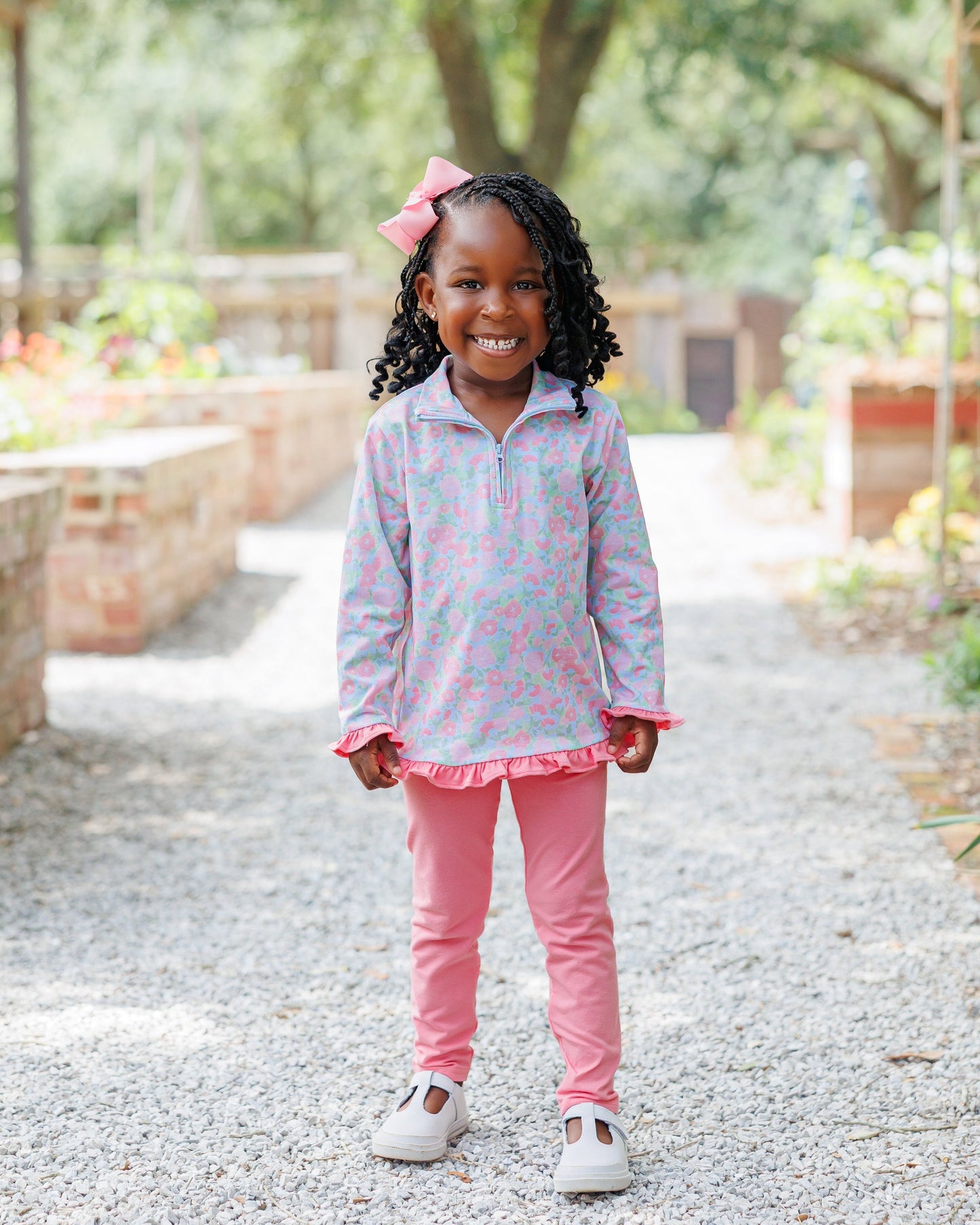 Jellybean by Smock Candy Cottage Blooms Elise Ruffle Pullover Set