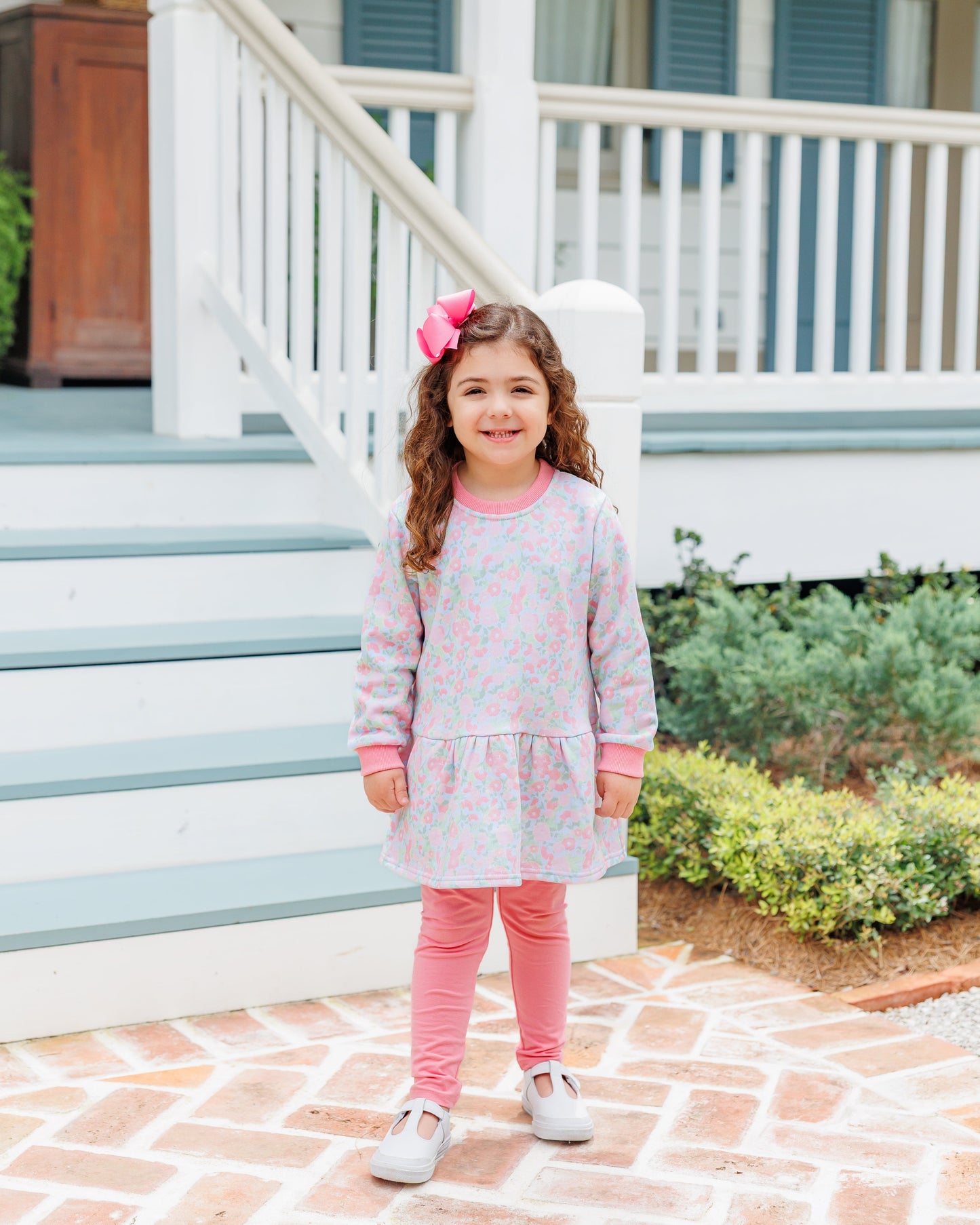 Jellybean by Smock Candy Cottage Blooms French Terry Tunic Set