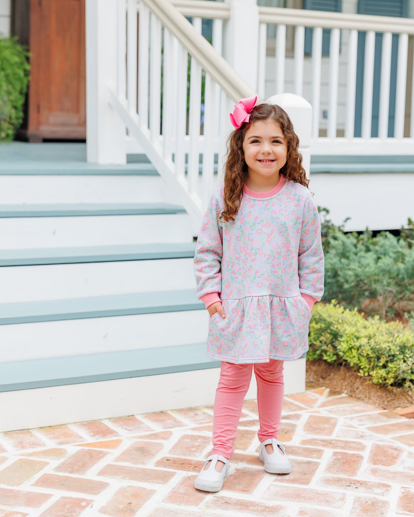 Jellybean by Smock Candy Cottage Blooms French Terry Tunic Set
