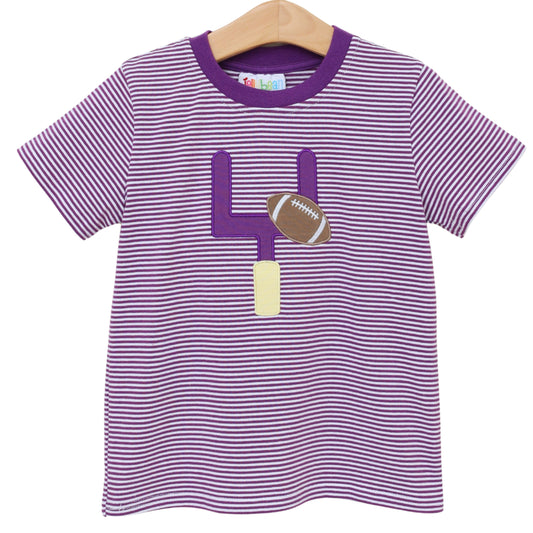 Jellybean Down, Set, Hut Shirt-Purple Stripe