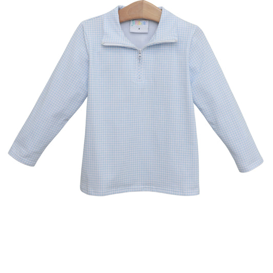 Jellybean by Smock Candy Evan Pullover - Light Blue Windowpane