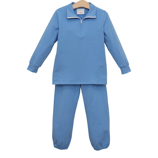 Jellybean by Smock Candy Evan Pullover Set - Cornflower Blue