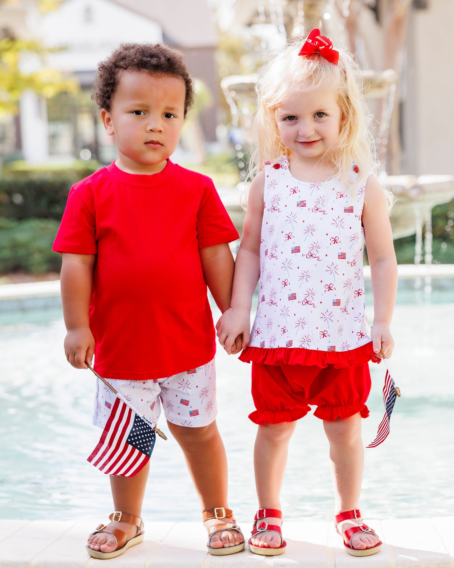 Jellybean by Smock Candy Fireworks and Freedom Drew Short Set