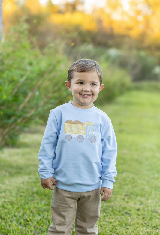 Trotter Street Kids French Terry Dump Truck Pullover