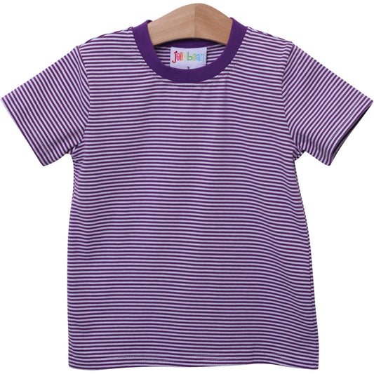 Jellybean Graham Shirt-Purple Stripe