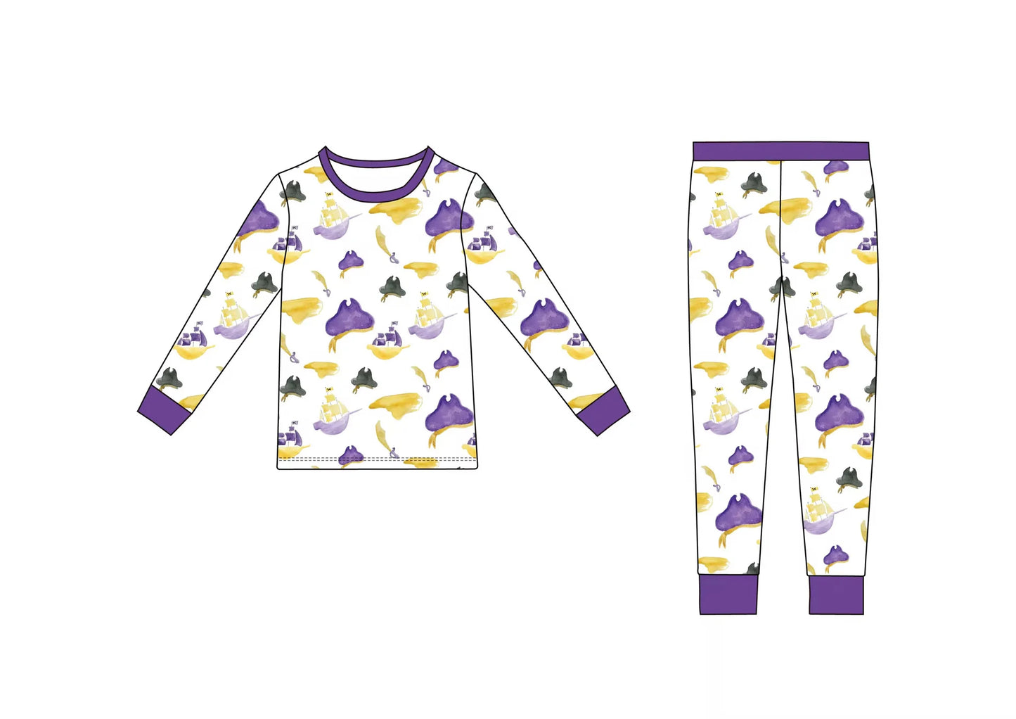 Hey Sis Designs Baby Buccaneer Two-Piece Pajama Set