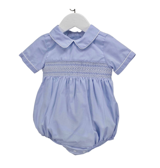 Charming Little One Light Blue Geometric Wesley Bubble
