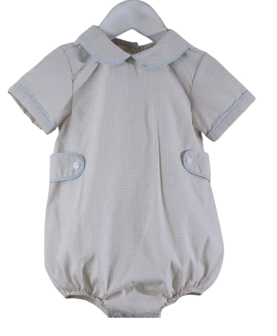 Charming Little Ones Baby Blues and Gingham Aiden Boy Bubble