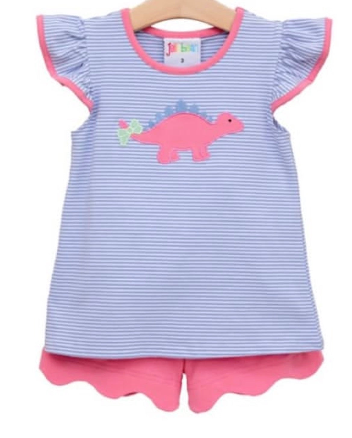 Jellybean Girls Dinosaur Scallop Short Set
