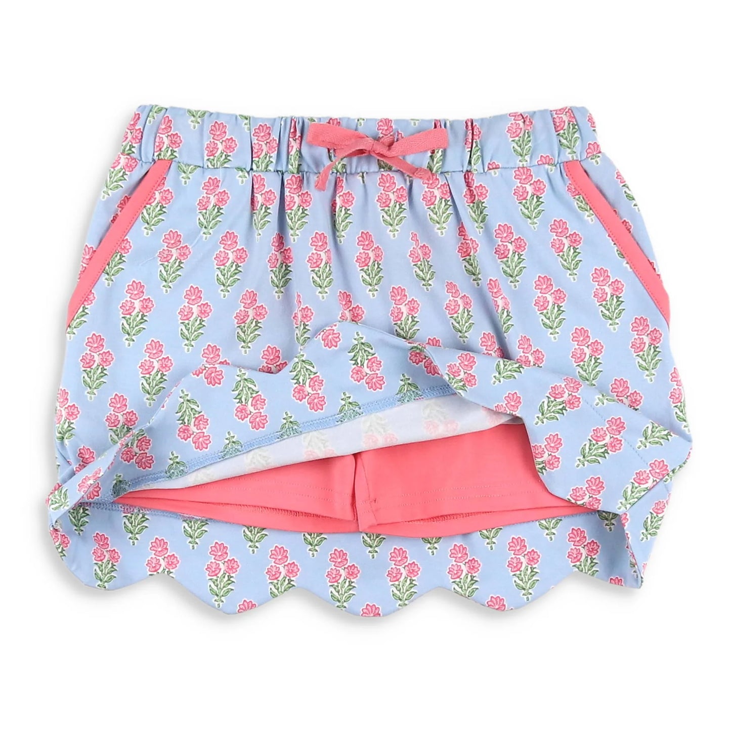 Shrimp & Grits Kids Coral Bouquet Skort