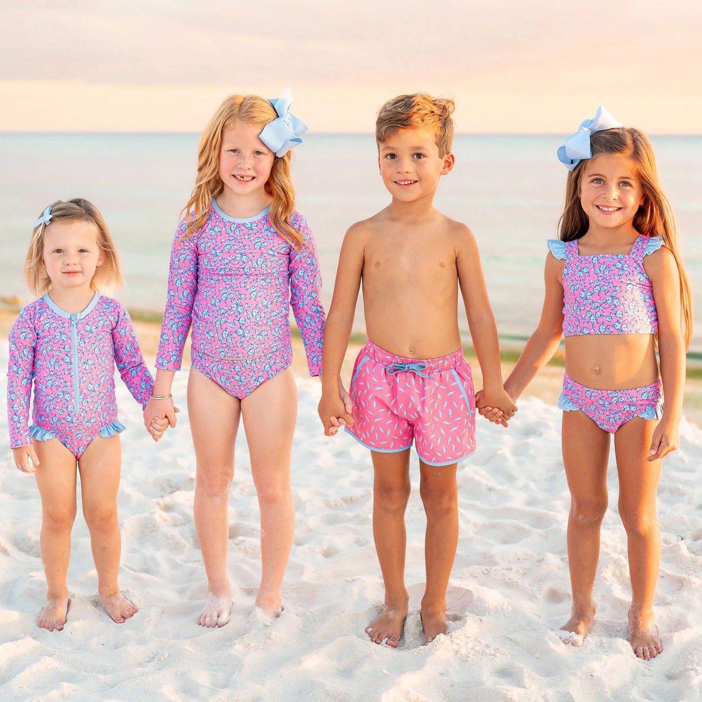 Shrimp & Grits Kids Seaside Petals Bikini