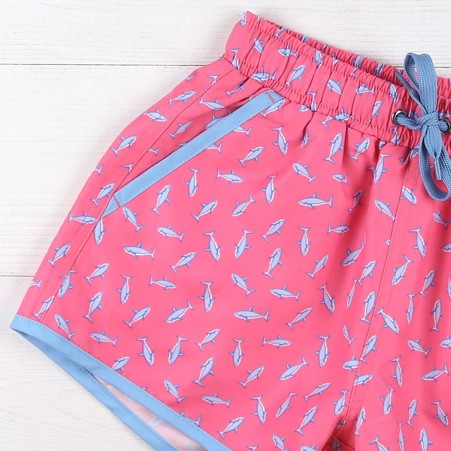 Shrimp & Grits Kids Shark Banded Boardies