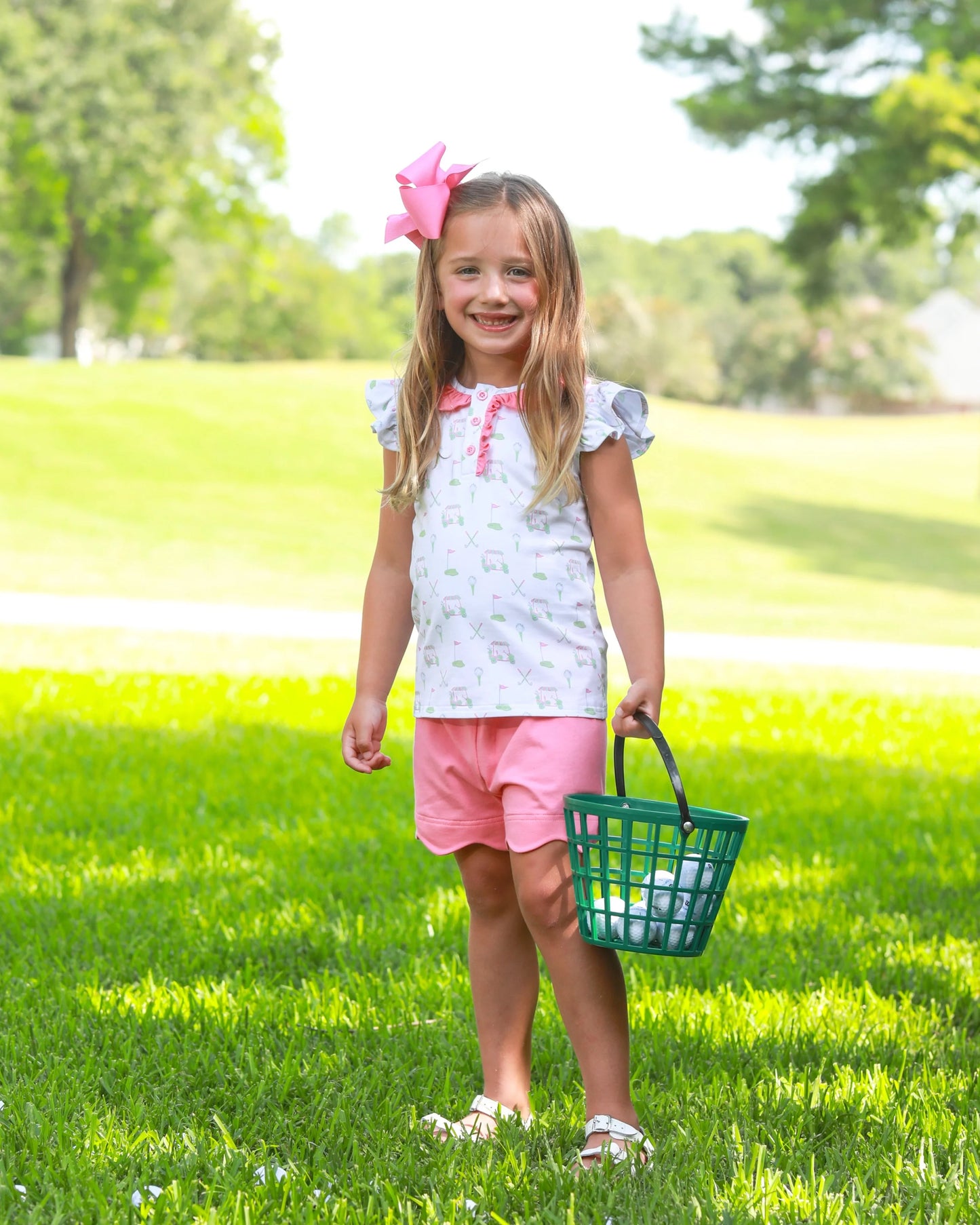 Trotter Street Kids Caddy Club Scalloped Short Set