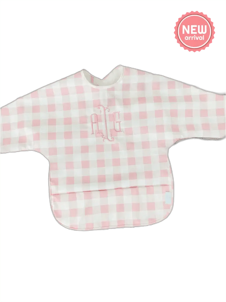 Hampton James Signature Catch All Bib-Pink Gingham