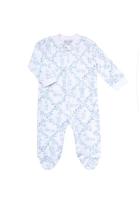 Nellapima Blue Bears Trellace Zipper Footie