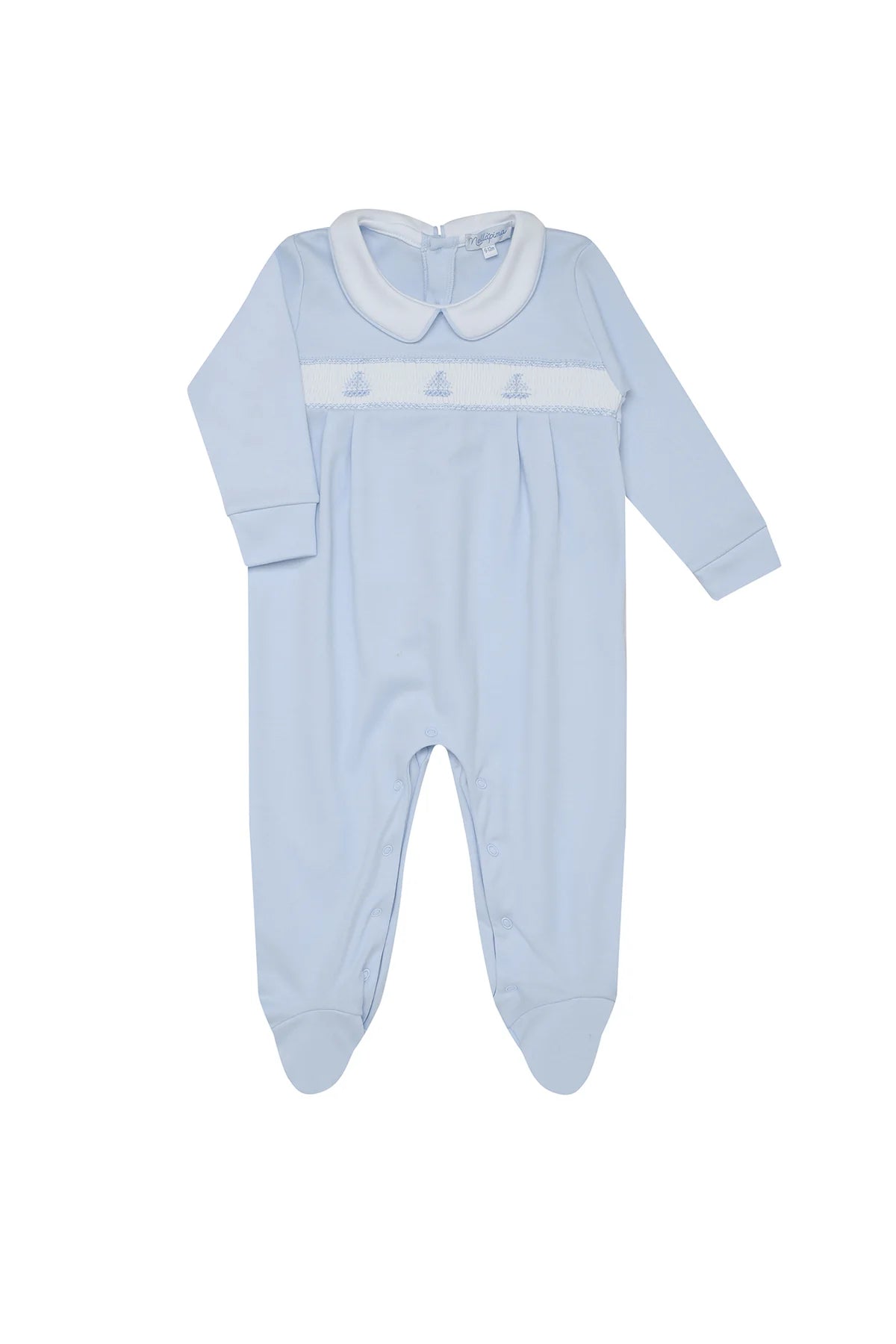 Nellapima Sailboat Smocked Footie