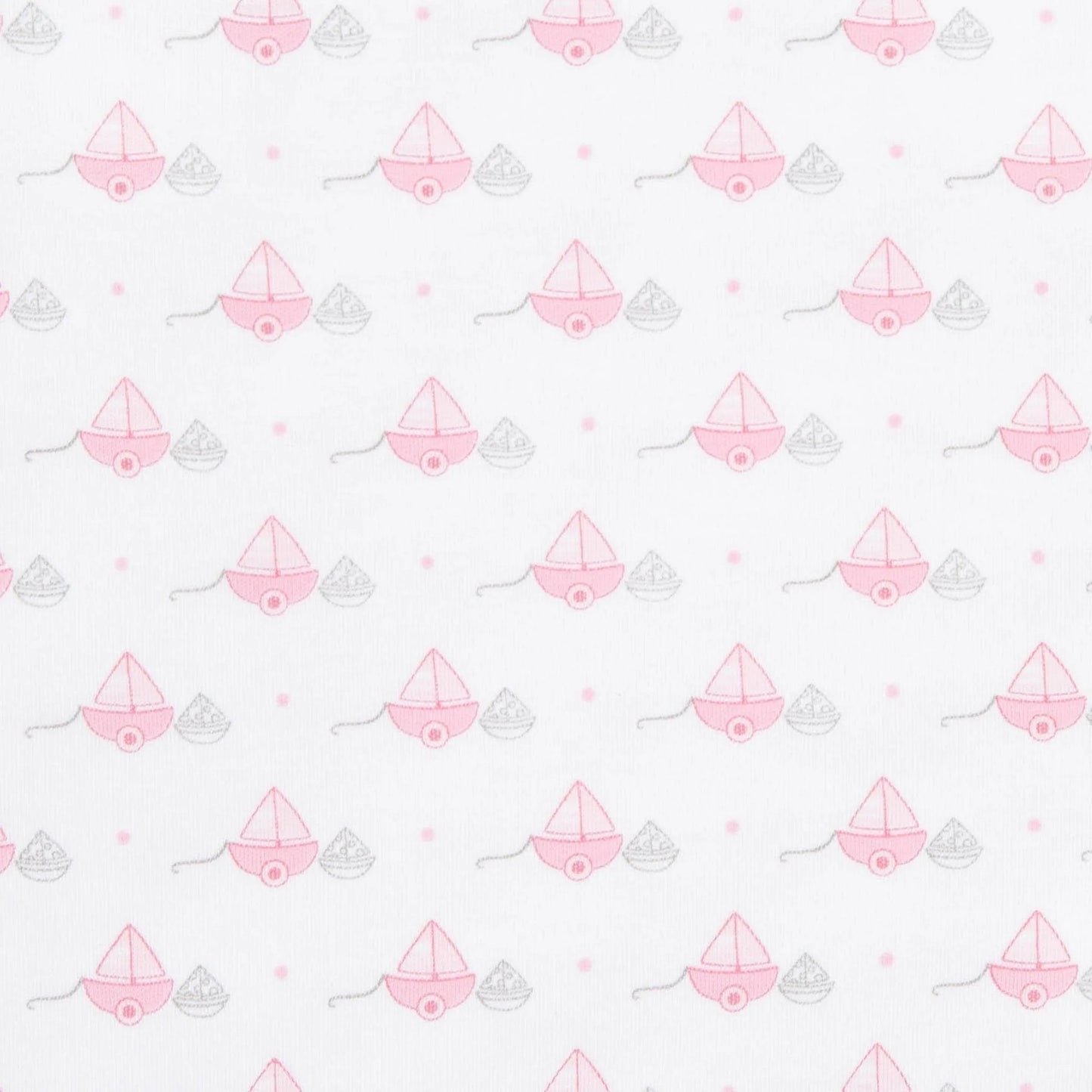 Magnolia Baby My First Sailboat Pink Zip Footie