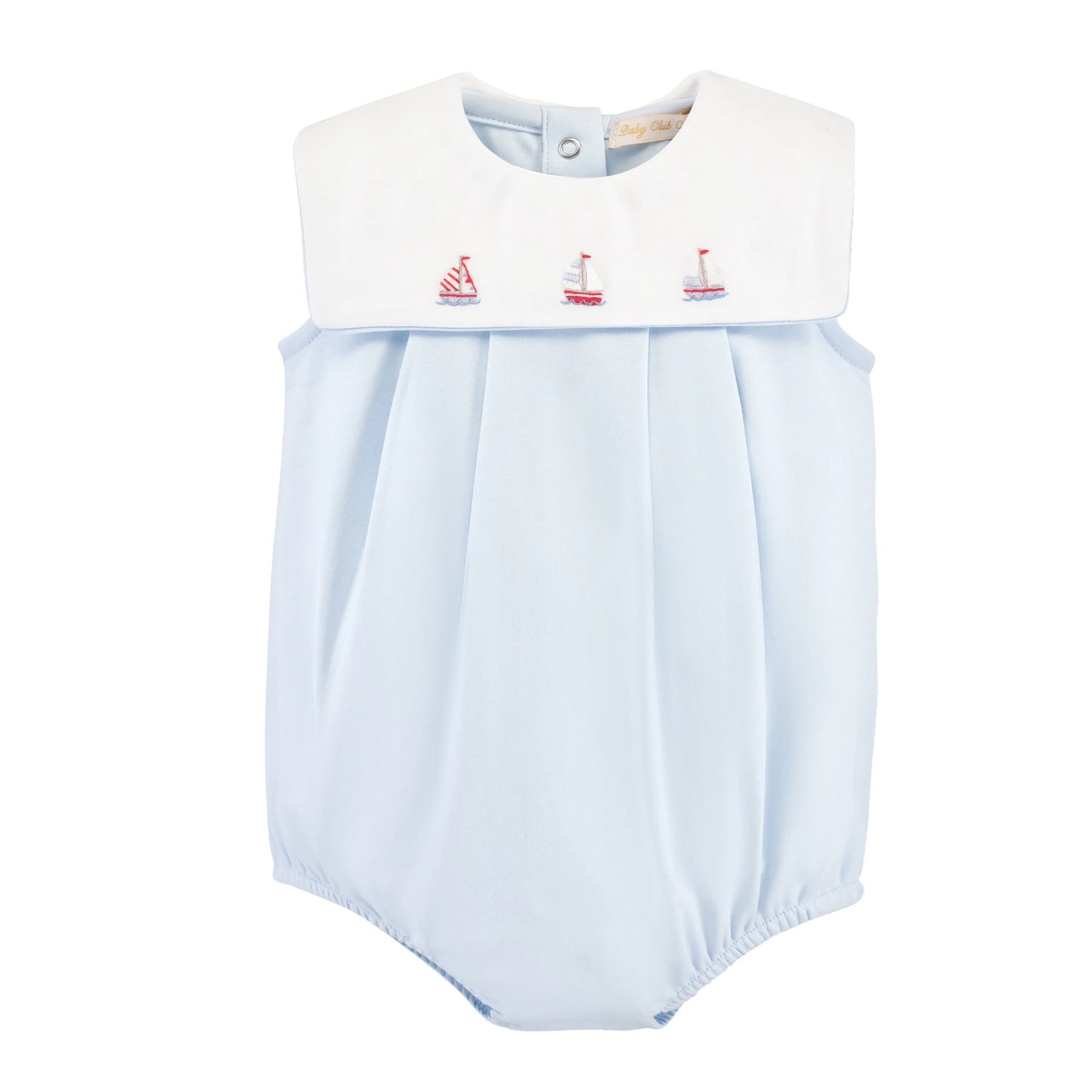 Baby Club Chic Tiny Sails Bib Bubble-Light Blue