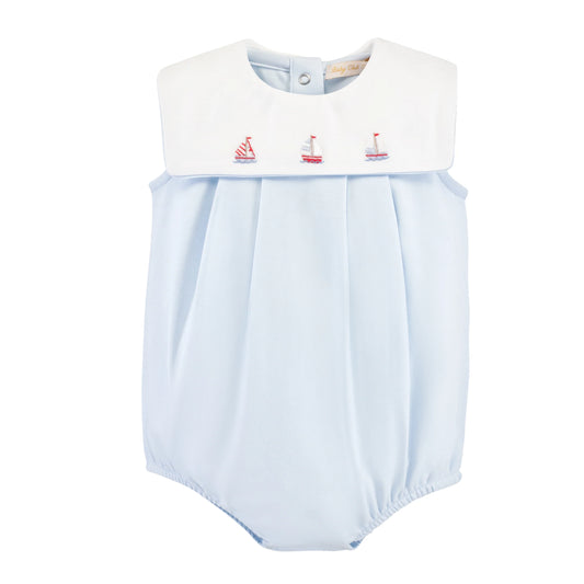 Baby Club Chic Tiny Sails Bib Bubble-Light Blue