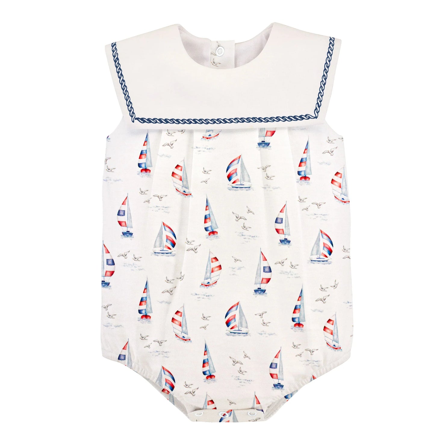 Baby Club Chic Harbor Days Bubble with Sailor Collar